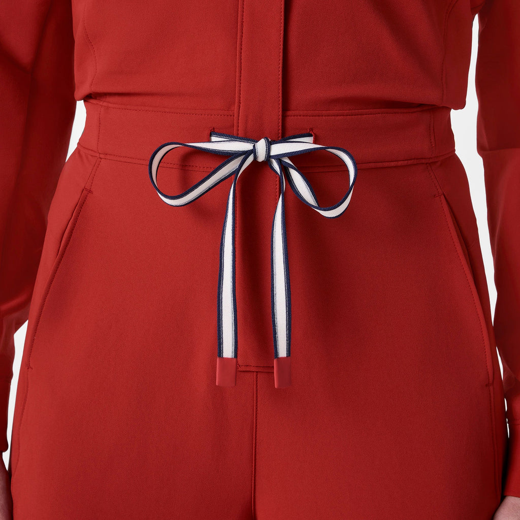 FIGS x Team USA Wide-Leg ScrubJumpsuit™ - Team USA Red