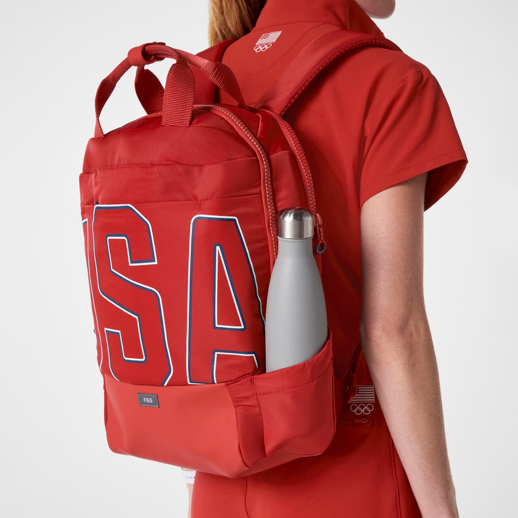 FIGS x Team USA Backpack - Team USA Red
