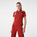 FIGS x Team USA Polo Scrub Top - Team USA Red