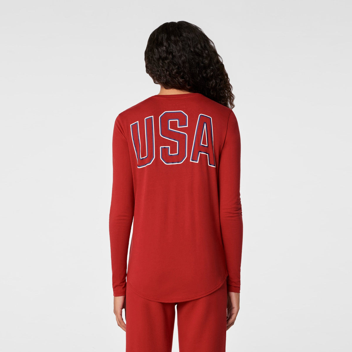 FIGS x Team USA Long-Sleeve Underscrub - Team USA Red