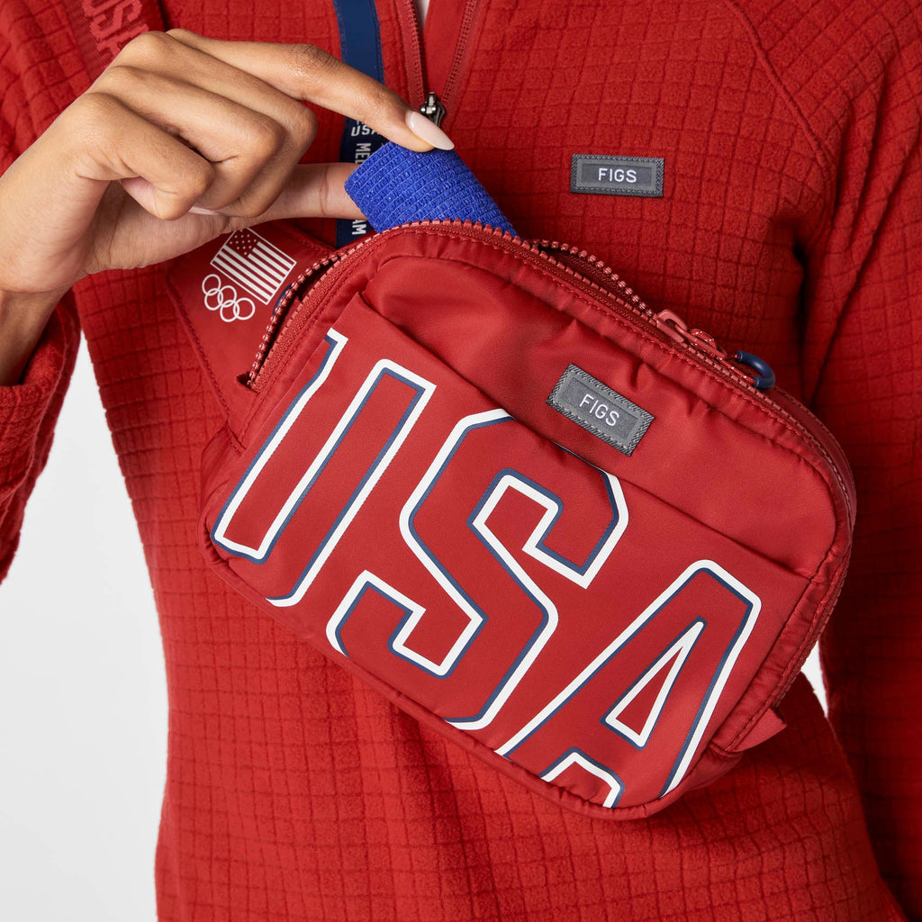 FIGS x Team USA Belt Bag - Team USA Red