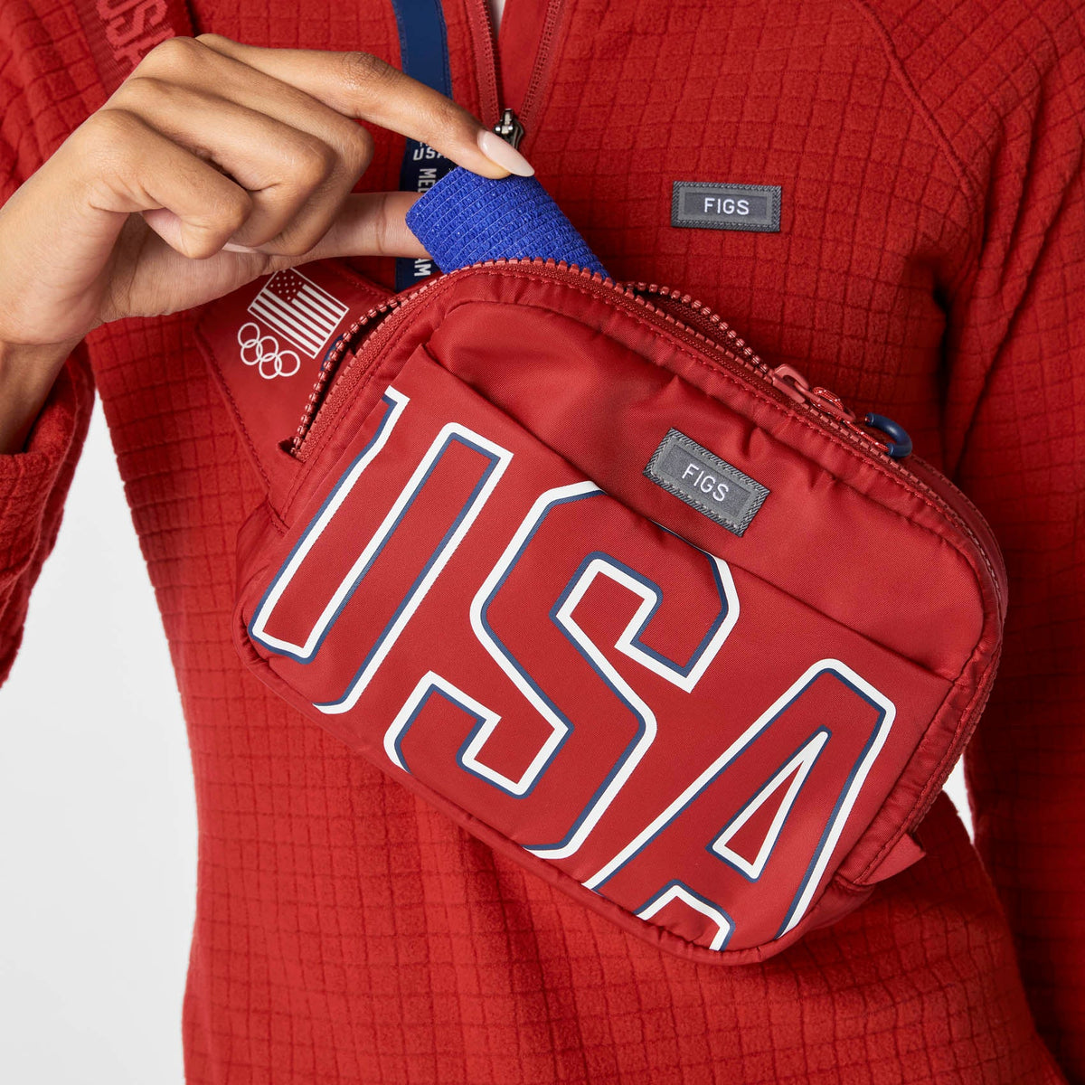 FIGS x Team USA Belt Bag - Team USA Red
