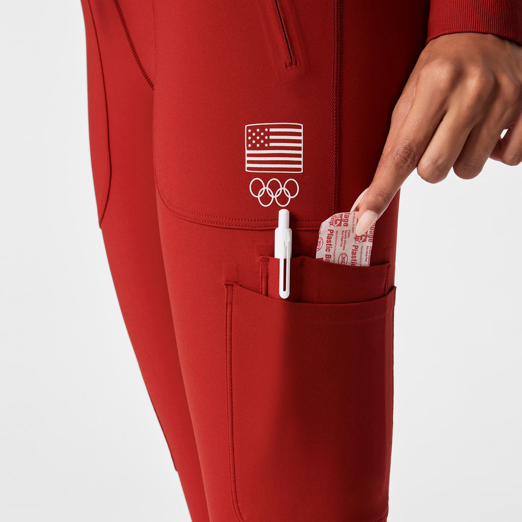 FIGS x Team USA ScrubLegging™ - Team USA Red