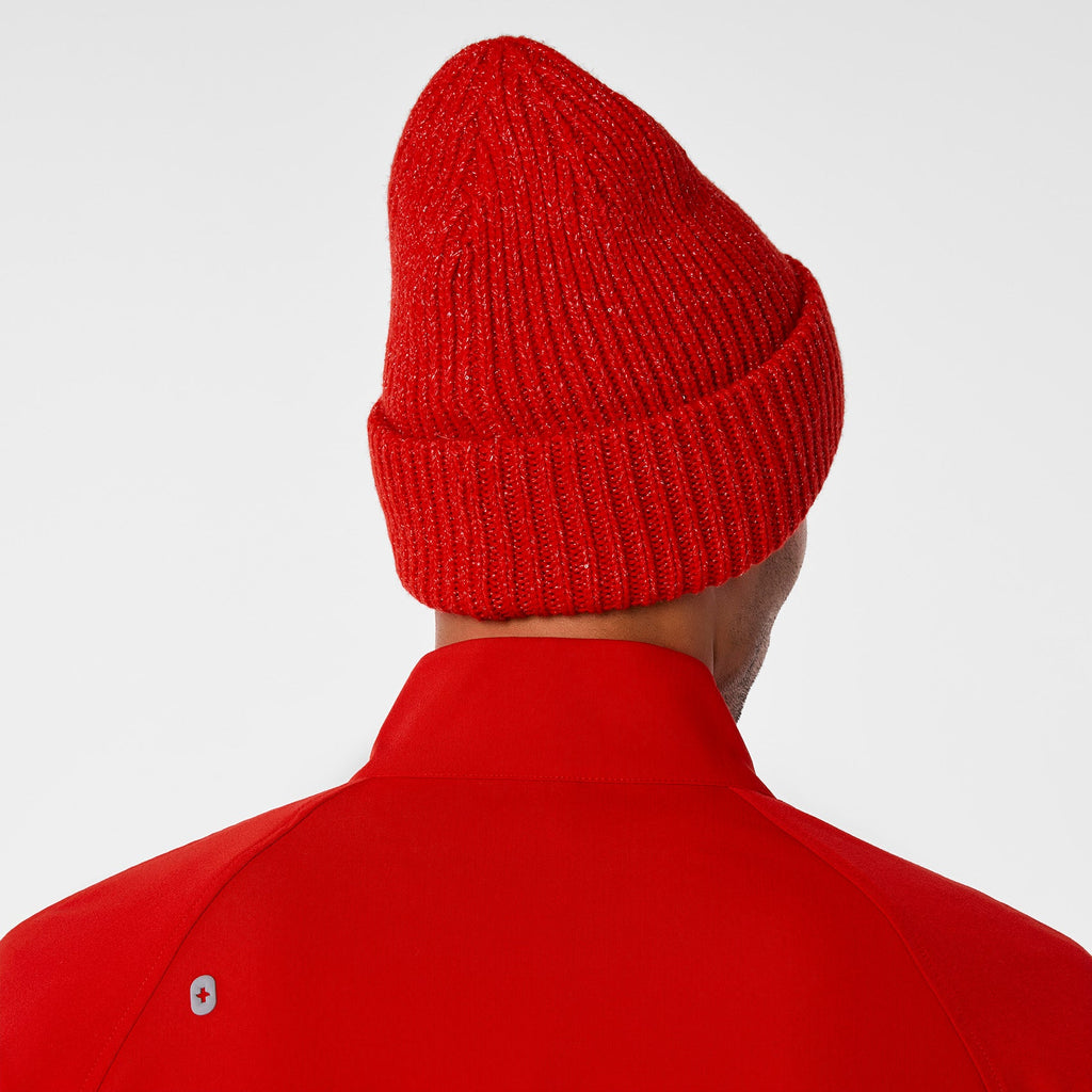 FIGS Logo Beanie - Winning Red