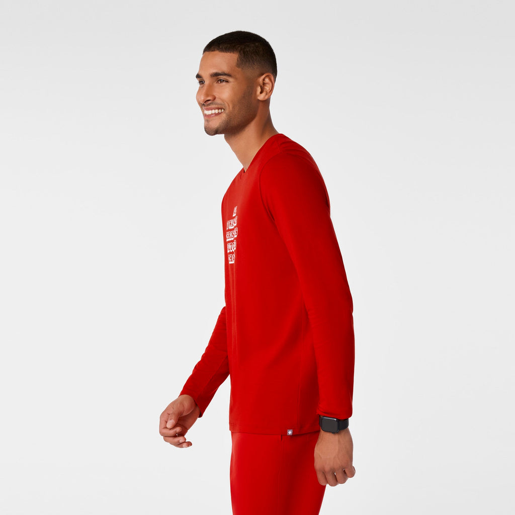 All I Want for Christmas Long-Sleeve Underscrub - Winning Red