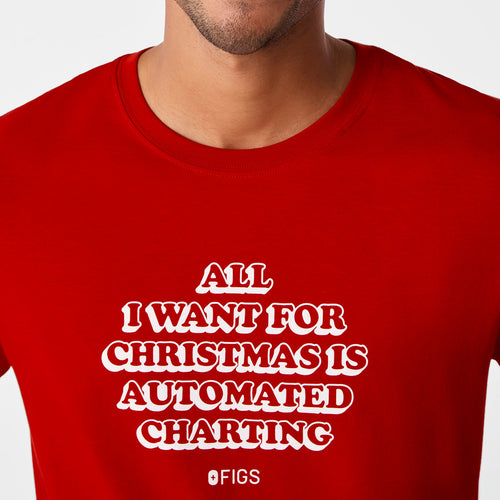 All I Want for Christmas Long-Sleeve Underscrub - Winning Red