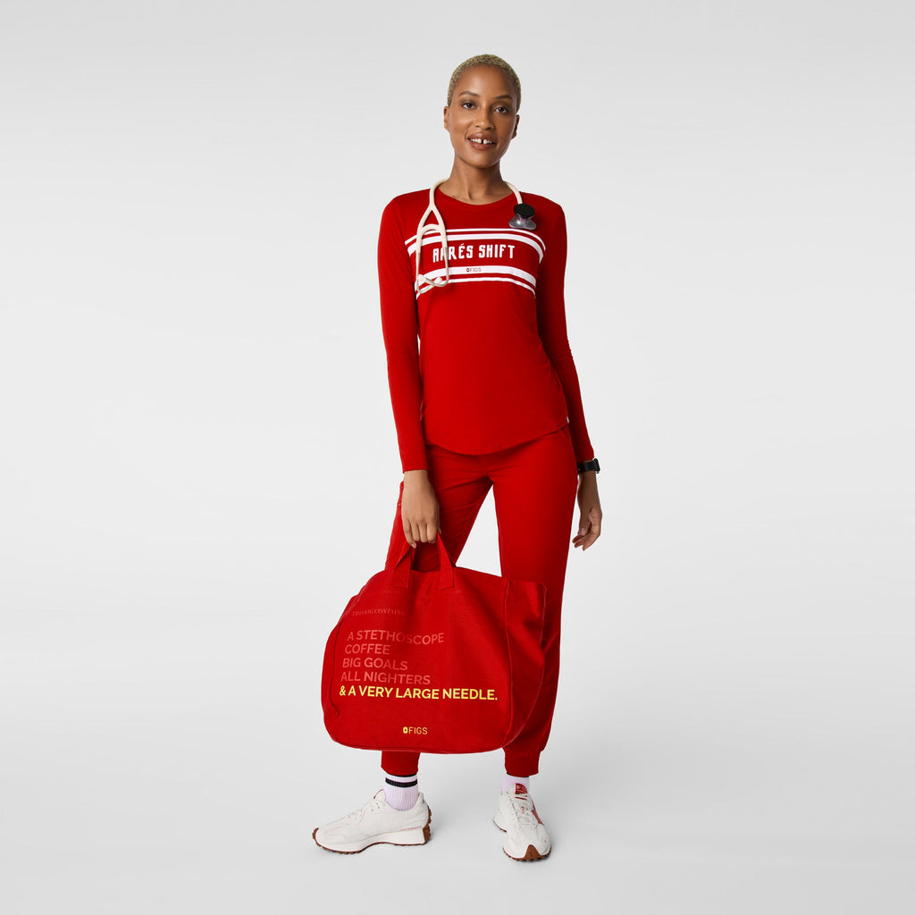 Après Shift Long-Sleeve Underscrub - Winning Red
