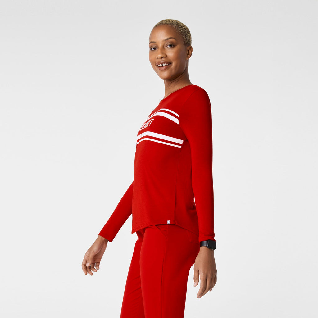 Après Shift Long-Sleeve Underscrub - Winning Red