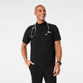 Timmons Mock-Neck Scrub Top - Black
