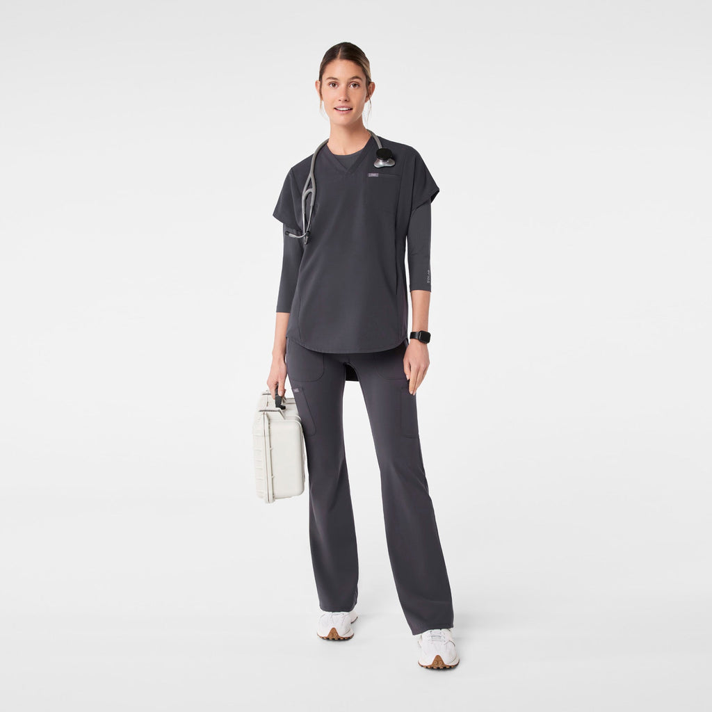 Ashland High-Rise Flare ScrubLegging™ - Charcoal