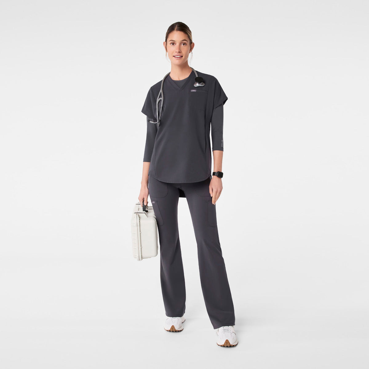 Ashland High-Rise Flare ScrubLegging™ - Charcoal