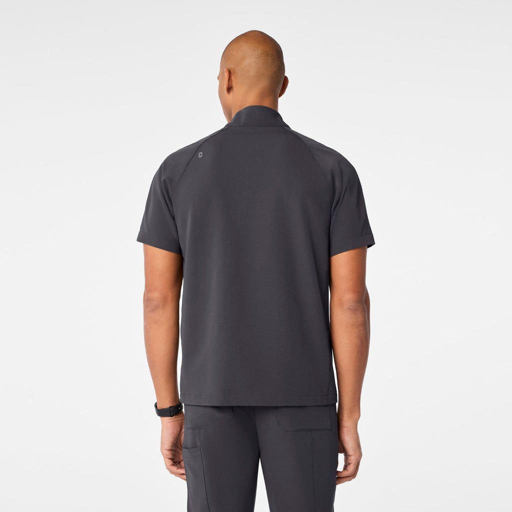 Timmons Mock-Neck Scrub Top - Charcoal