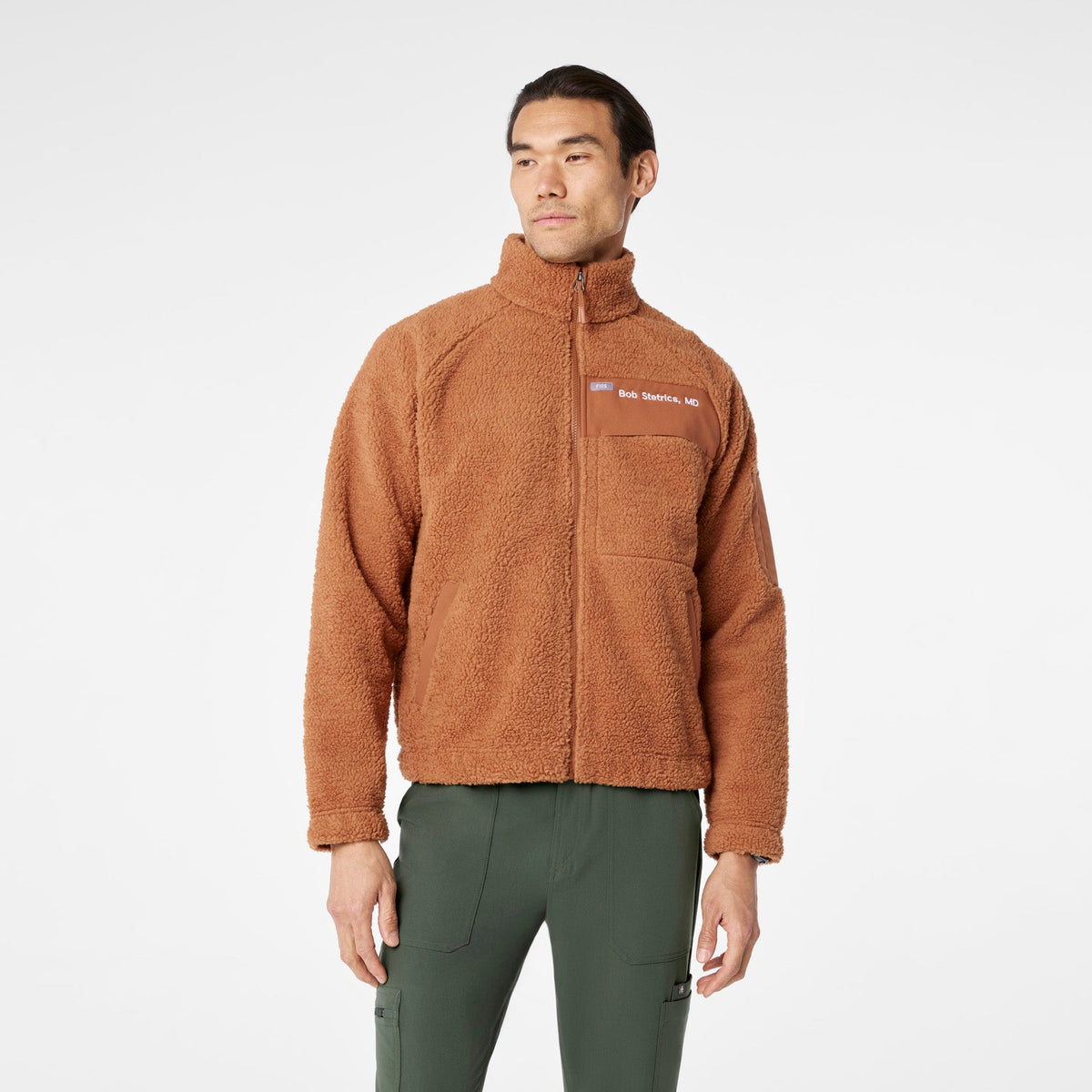 High-Pile Fleece Bomber Jacket - Mocha