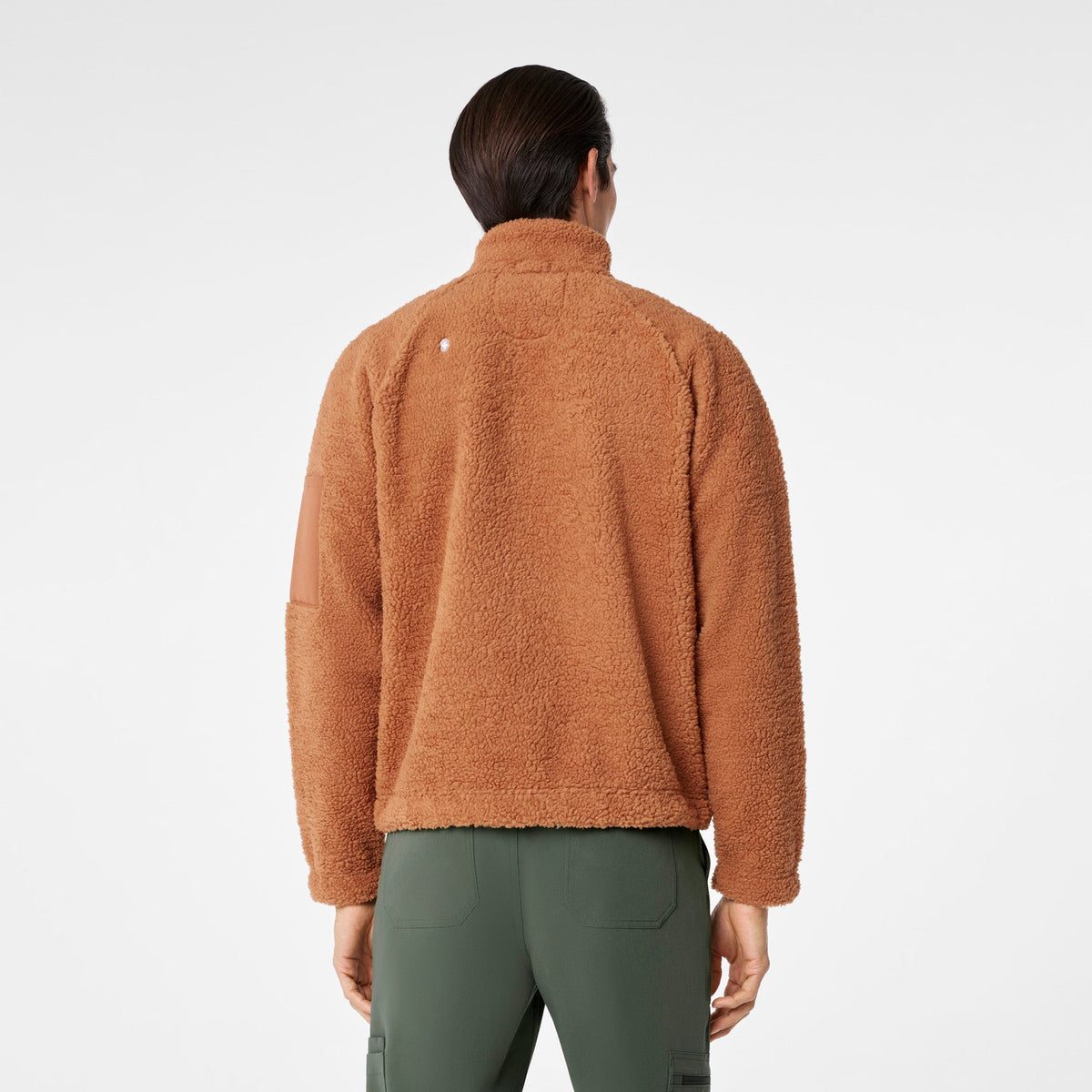 High-Pile Fleece Bomber Jacket - Mocha