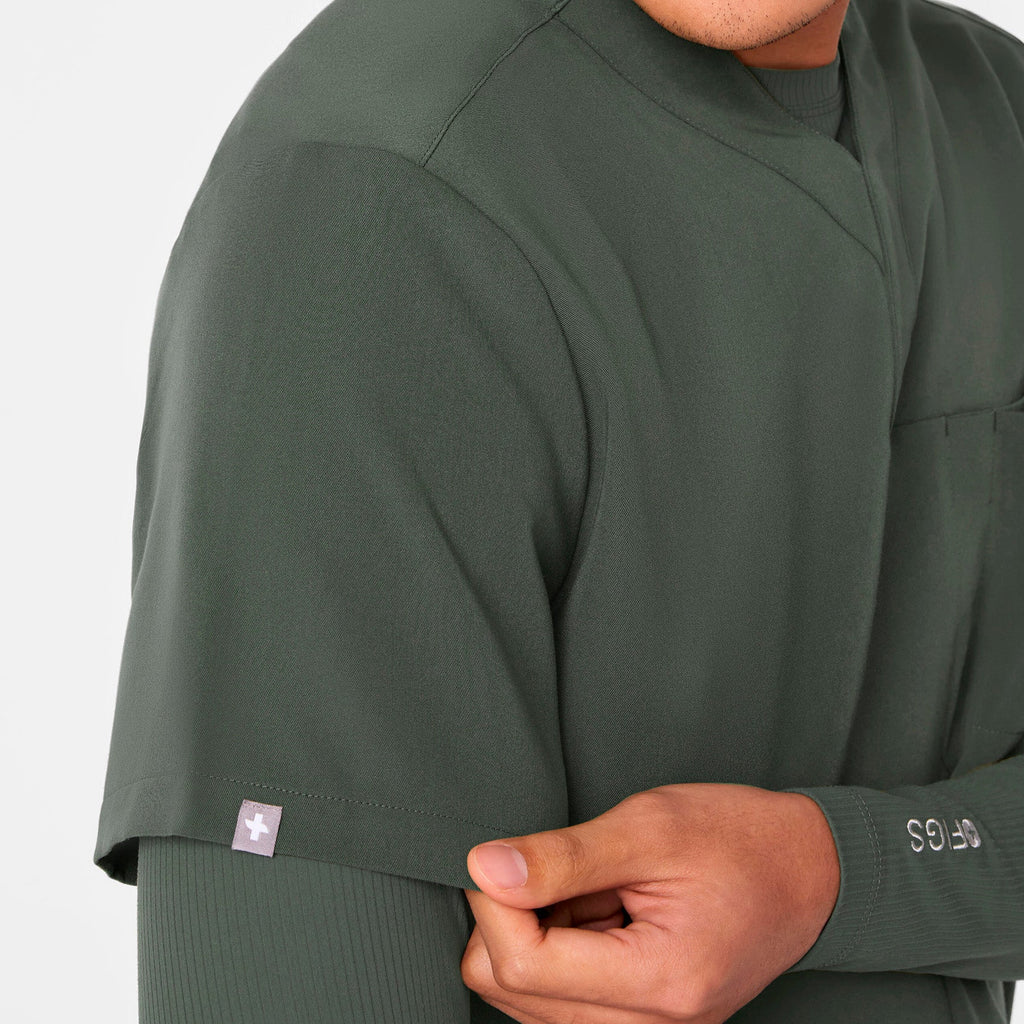 Surrey V-Neck Scrub Top - Moss