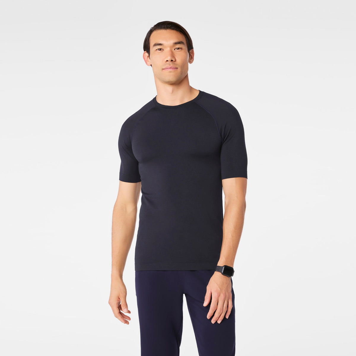 Makato Seamless Short-Sleeve Underscrub - Navy