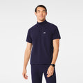 Timmons Mock-Neck Scrub Top - Navy
