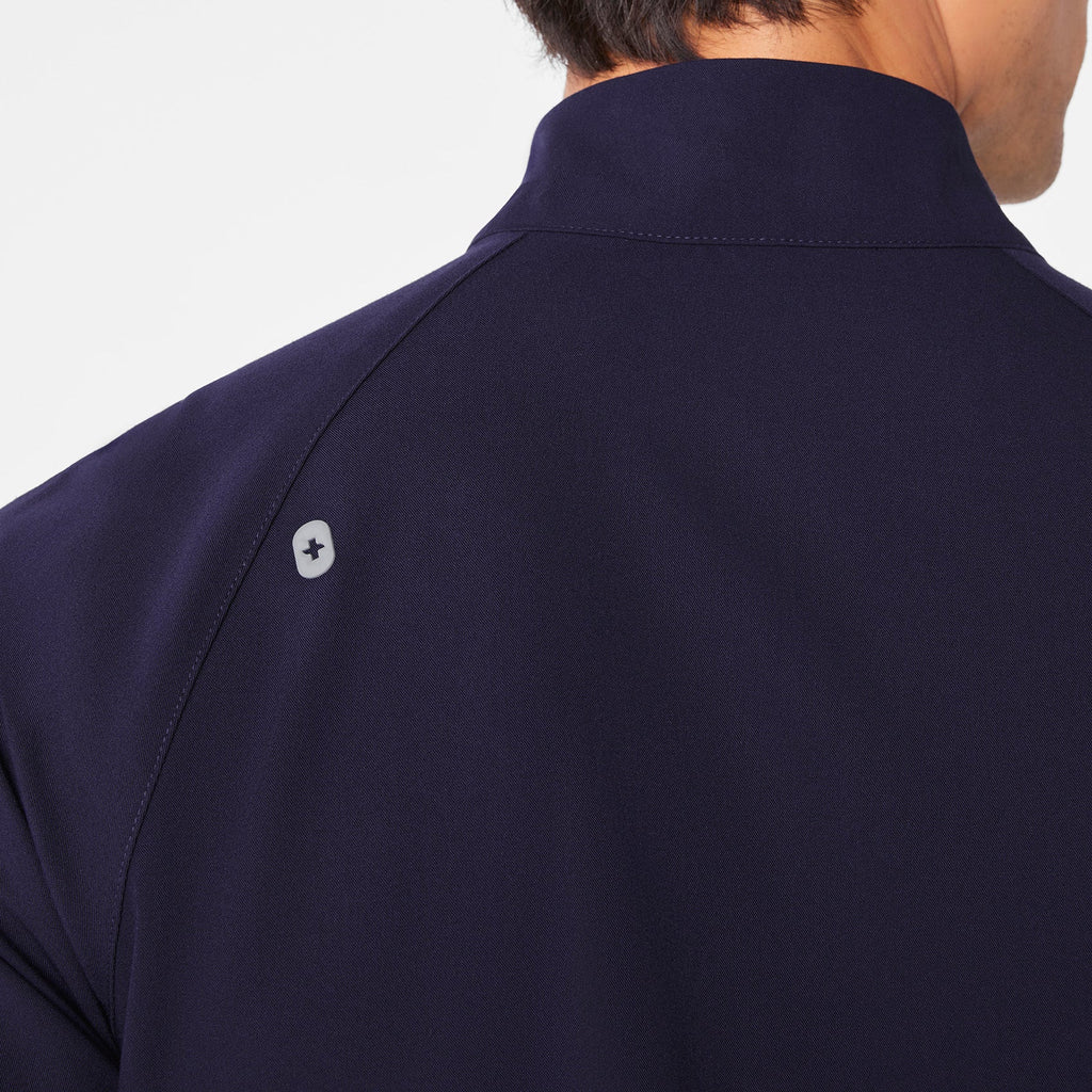 Timmons Mock-Neck Scrub Top - Navy