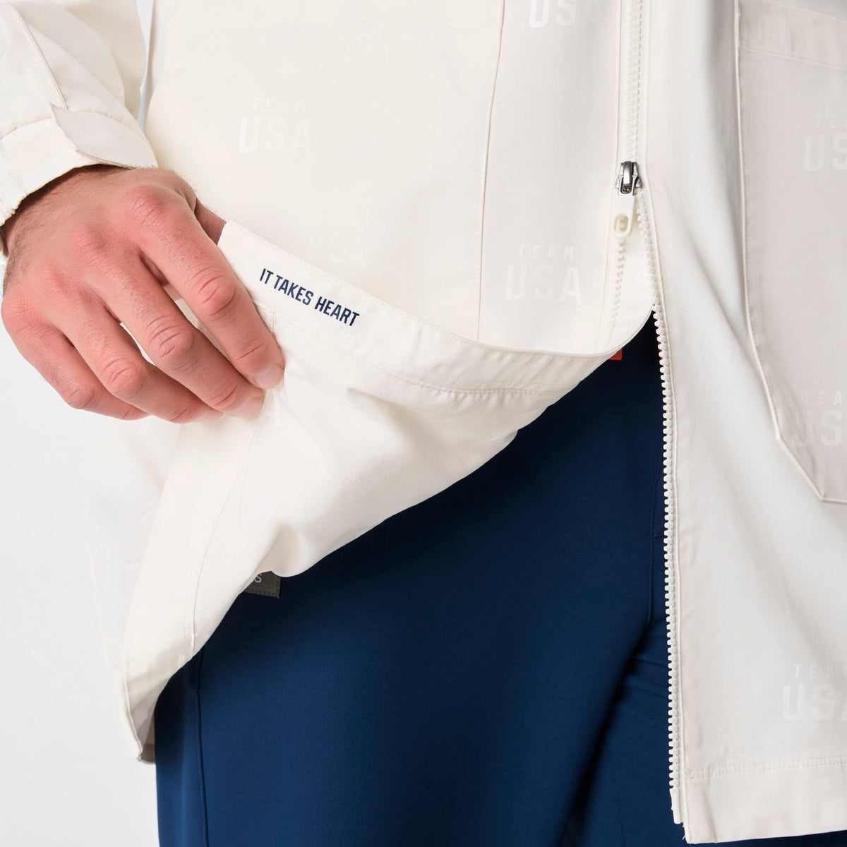 FIGS x Team USA On-Shift Stadium Jacket™ - Off White