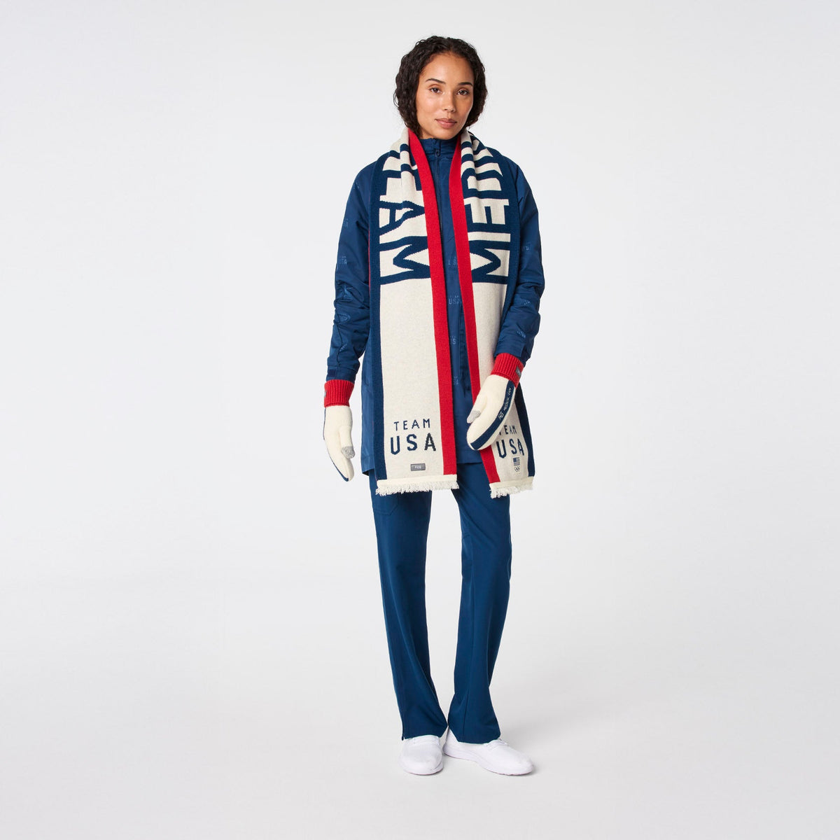 FIGS x Team USA Knit Scarf - Off White
