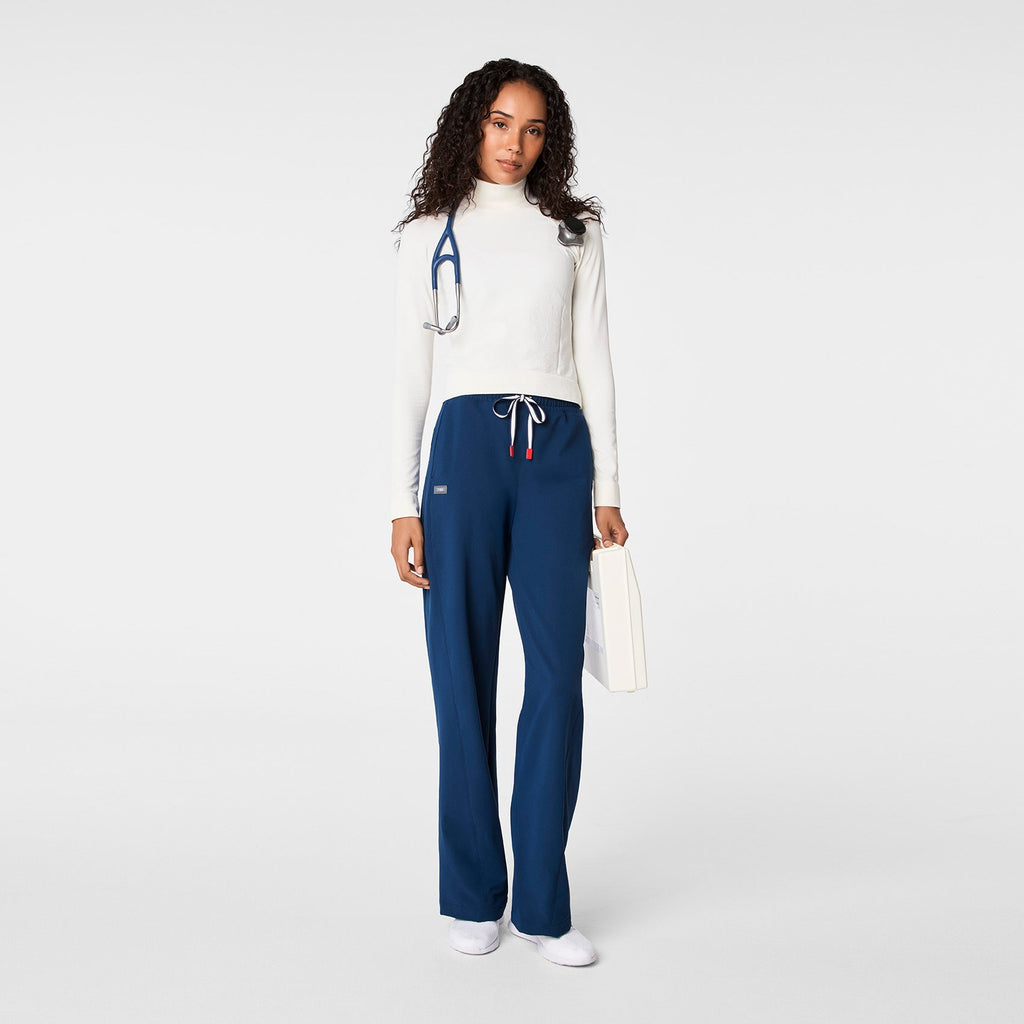 FIGS x Team USA Mock-Neck Long-Sleeve Underscrub - Off White