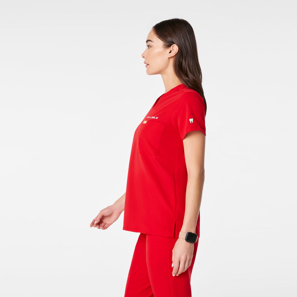 Catarina Scrub Top™ - Pop Red