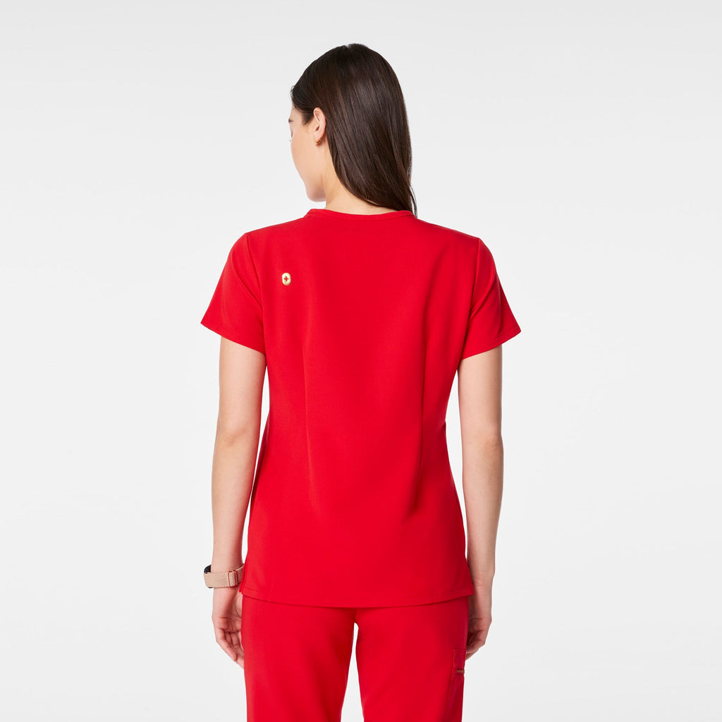 Catarina Scrub Top™ - Pop Red