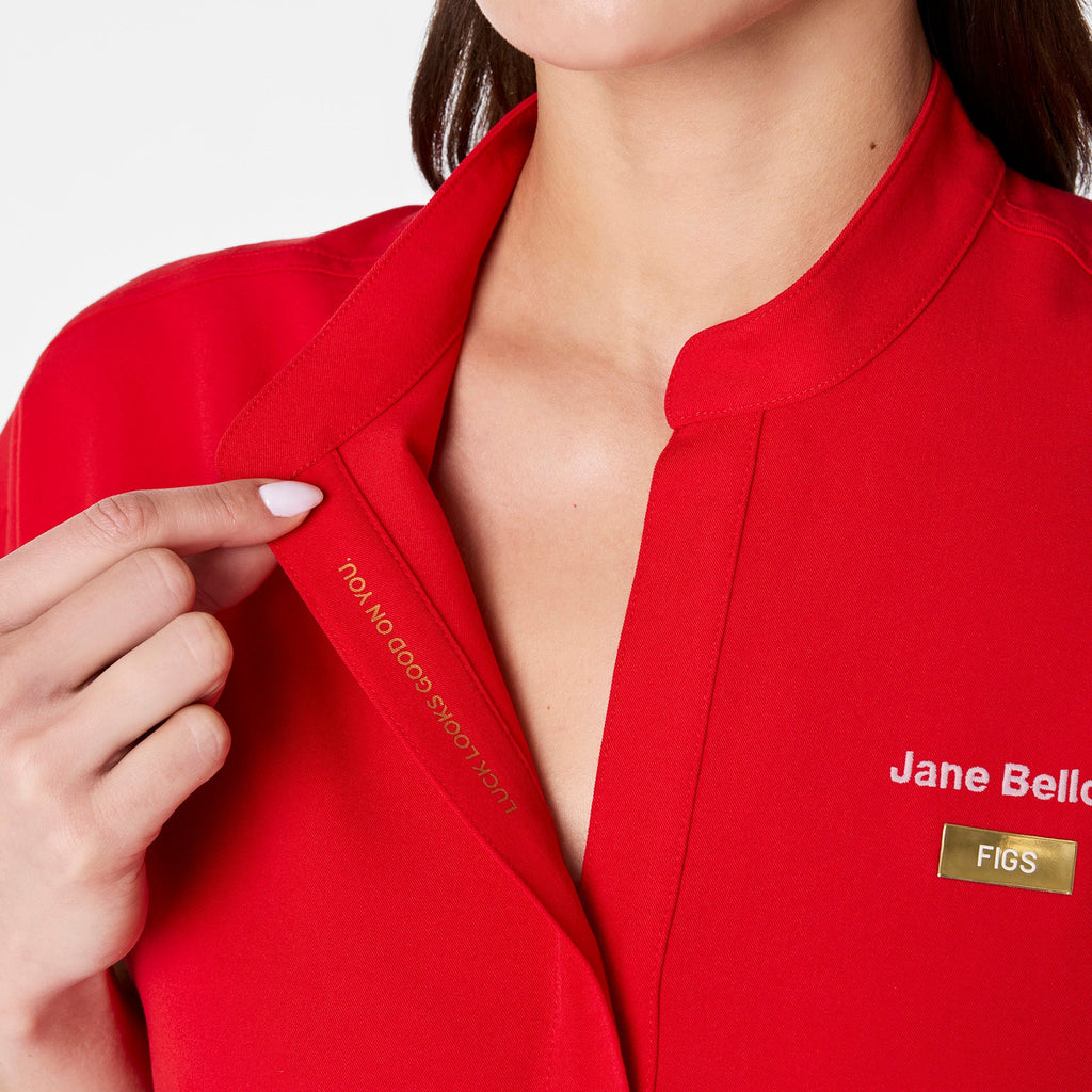 Rafaela Oversized Scrub Top™ - Pop Red