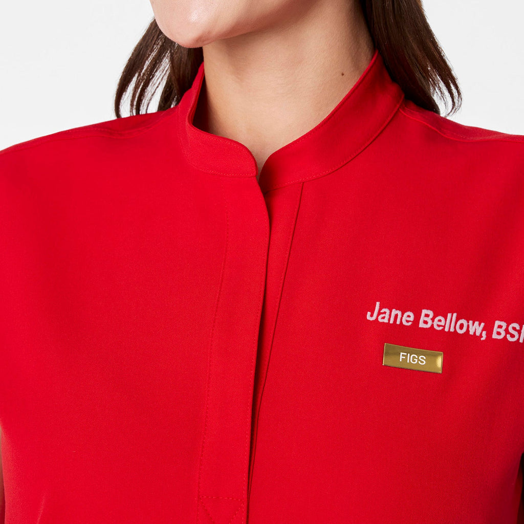Rafaela Oversized Scrub Top™ - Pop Red