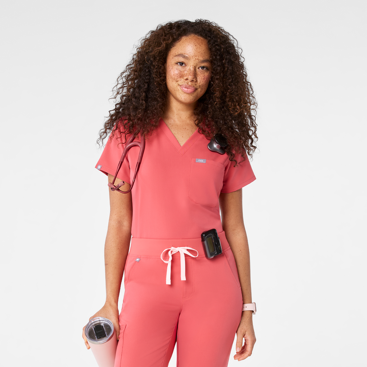 Catarina Scrub Top™ - Pulmonary Pink