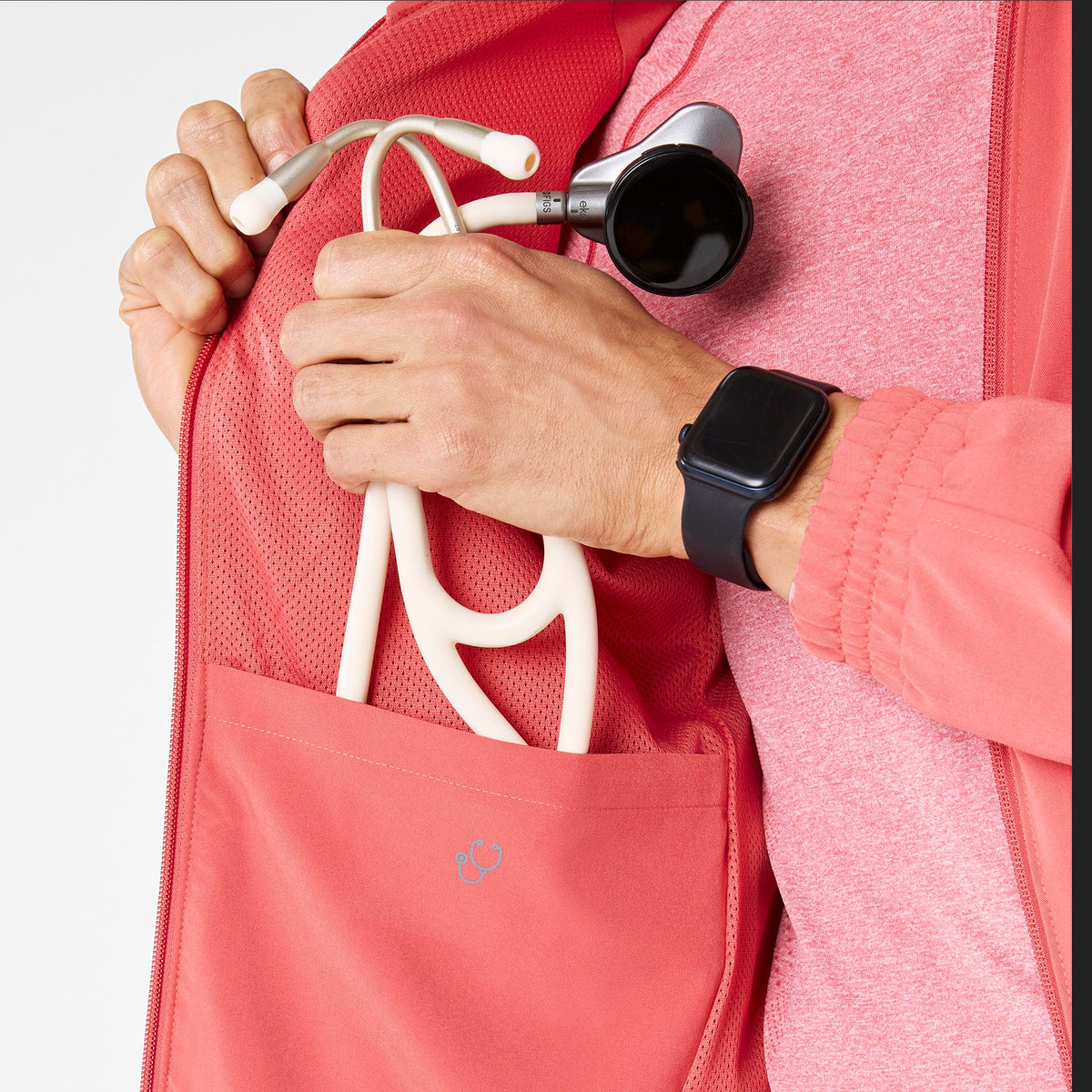 Cobaki Scrub Jacket - Pulmonary Pink