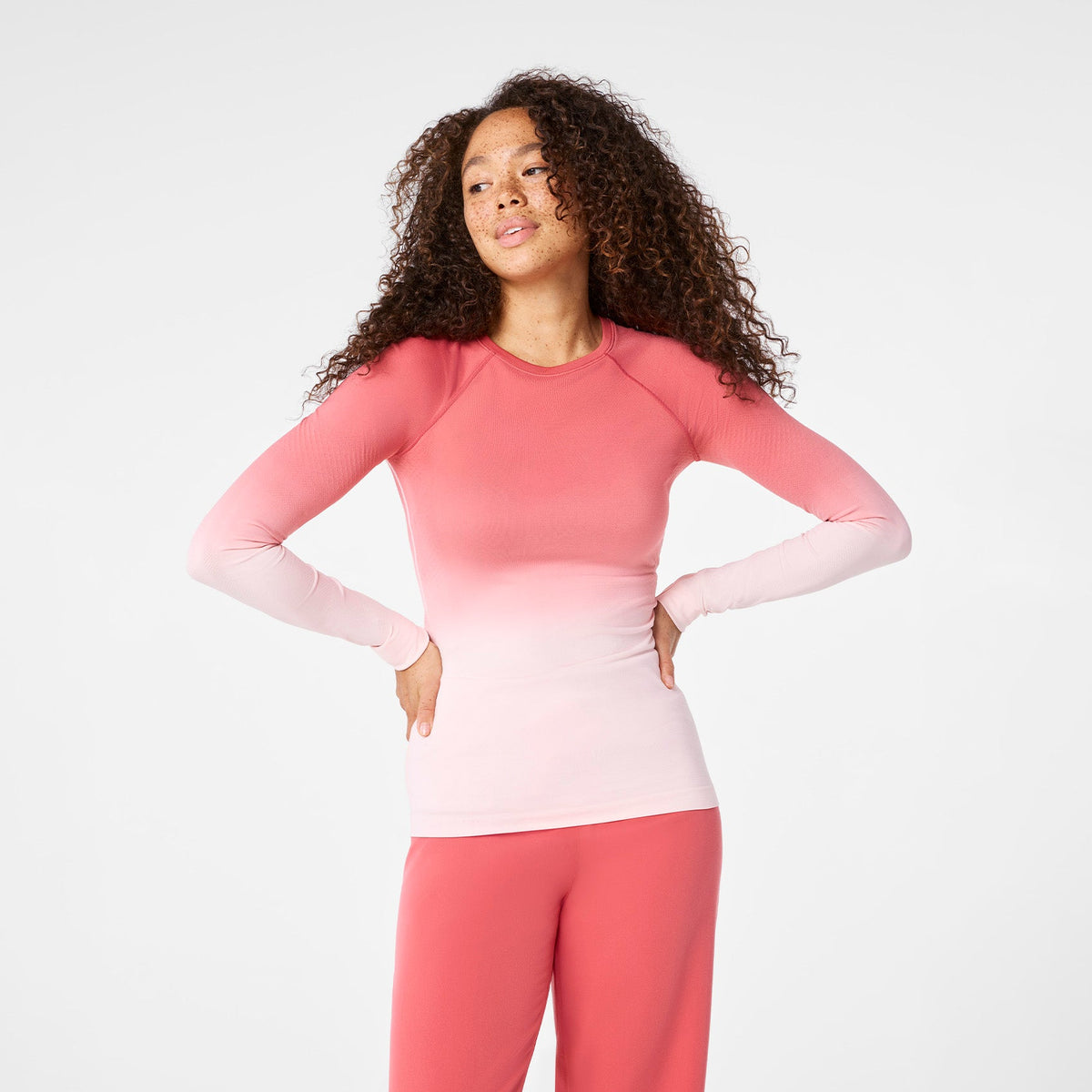 Salta Seamless Long-Sleeve Underscrub - Pulmonary Pink