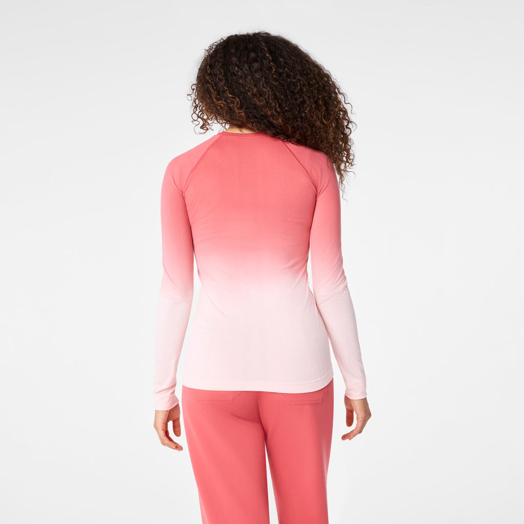 Salta Seamless Long-Sleeve Underscrub - Pulmonary Pink