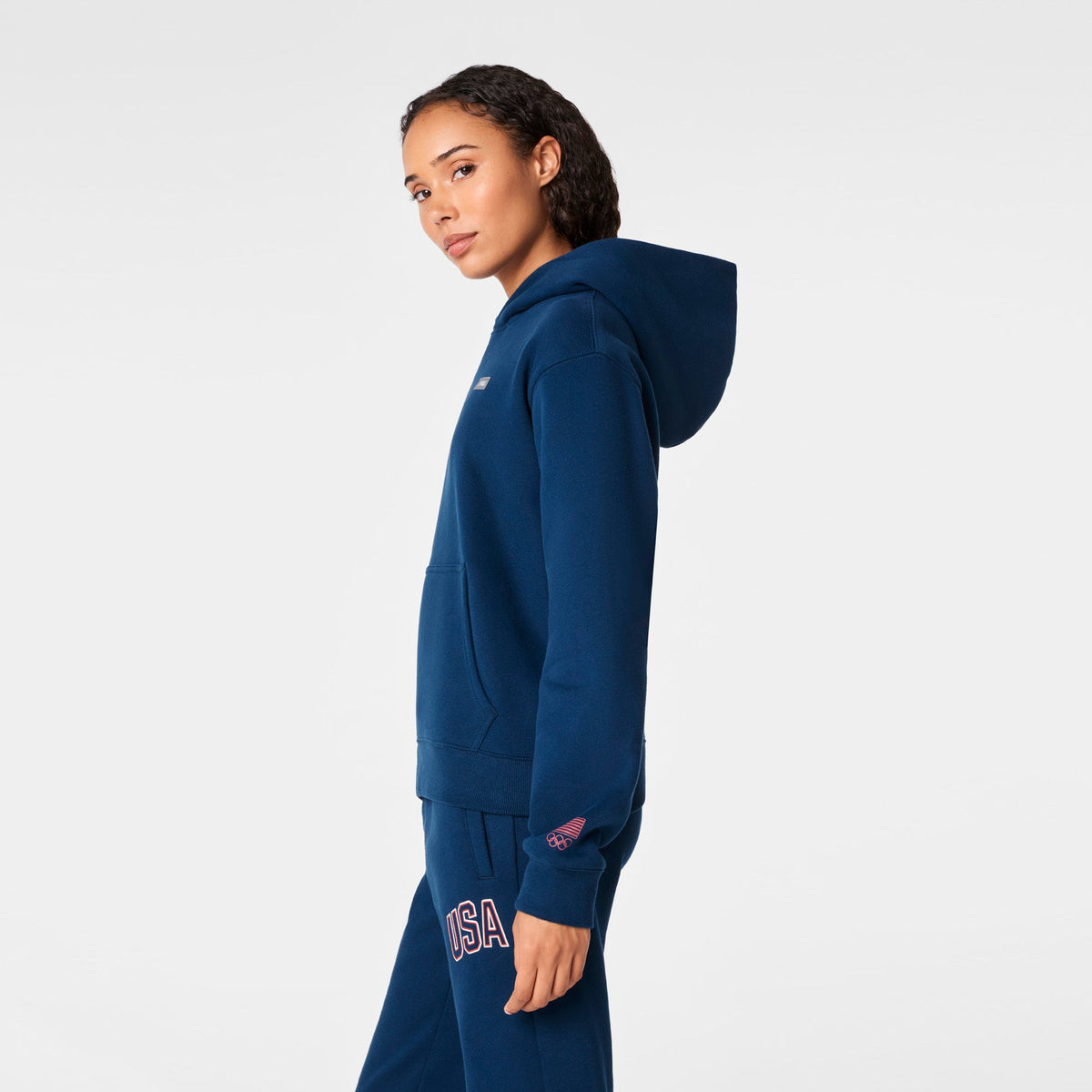 FIGS x Team USA Hoodie Sweatshirt - Team USA Blue
