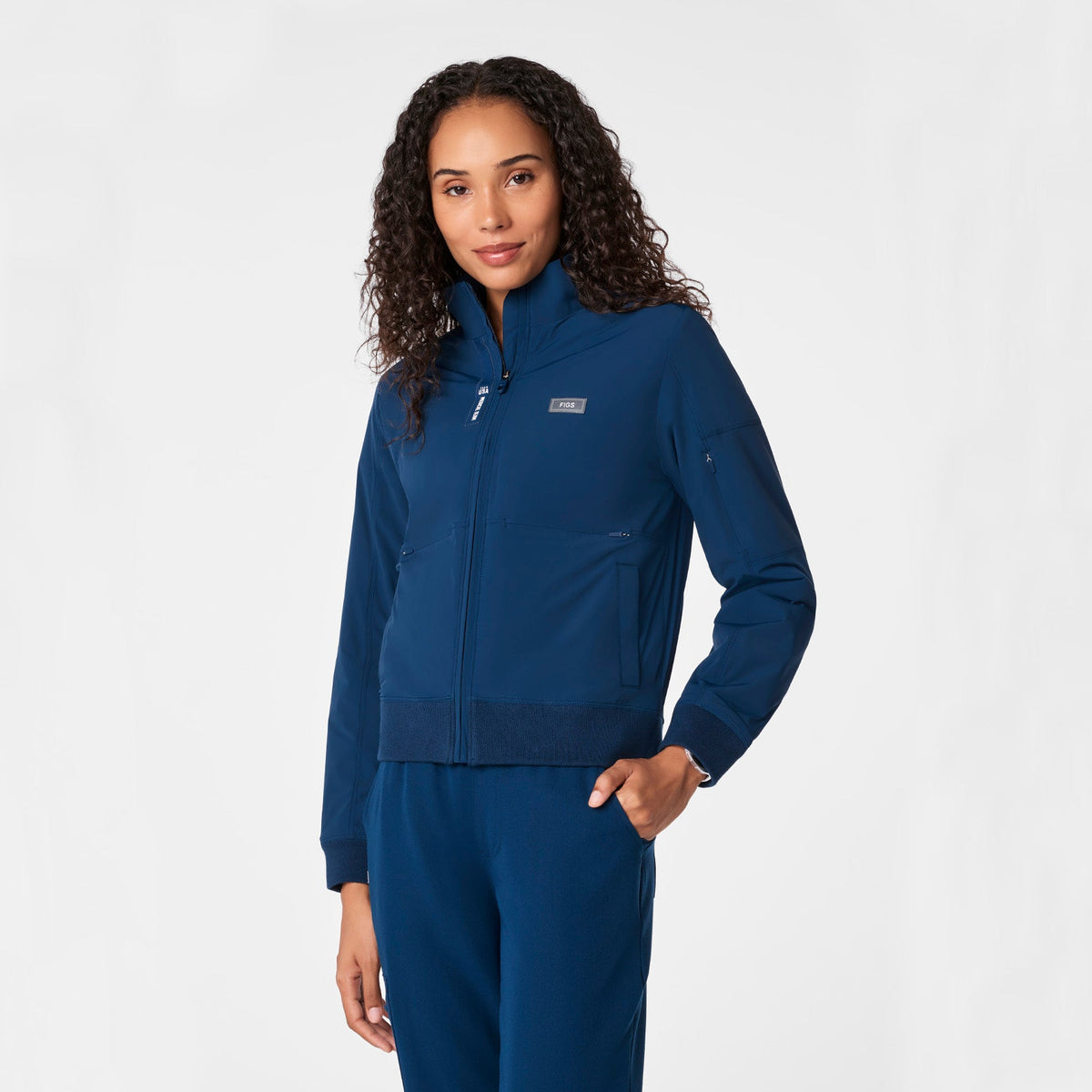 FIGS x Team USA Float Bomber Jacket™ - Team USA Blue