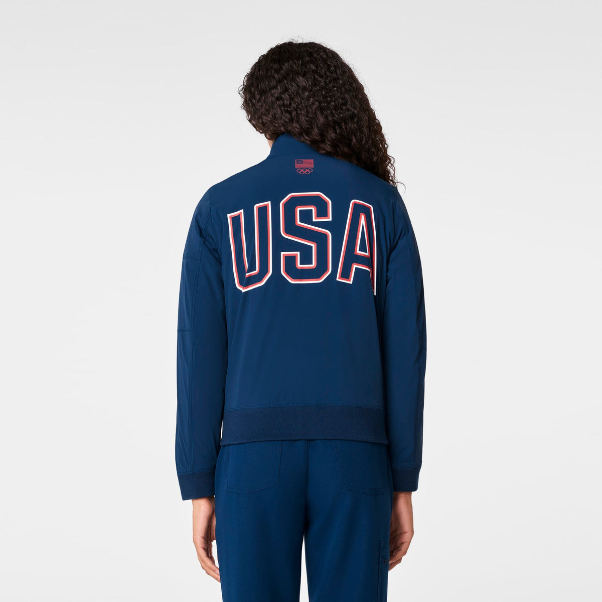 FIGS x Team USA Float Bomber Jacket™ - Team USA Blue