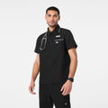 Eugene Polo Scrub Top - Black