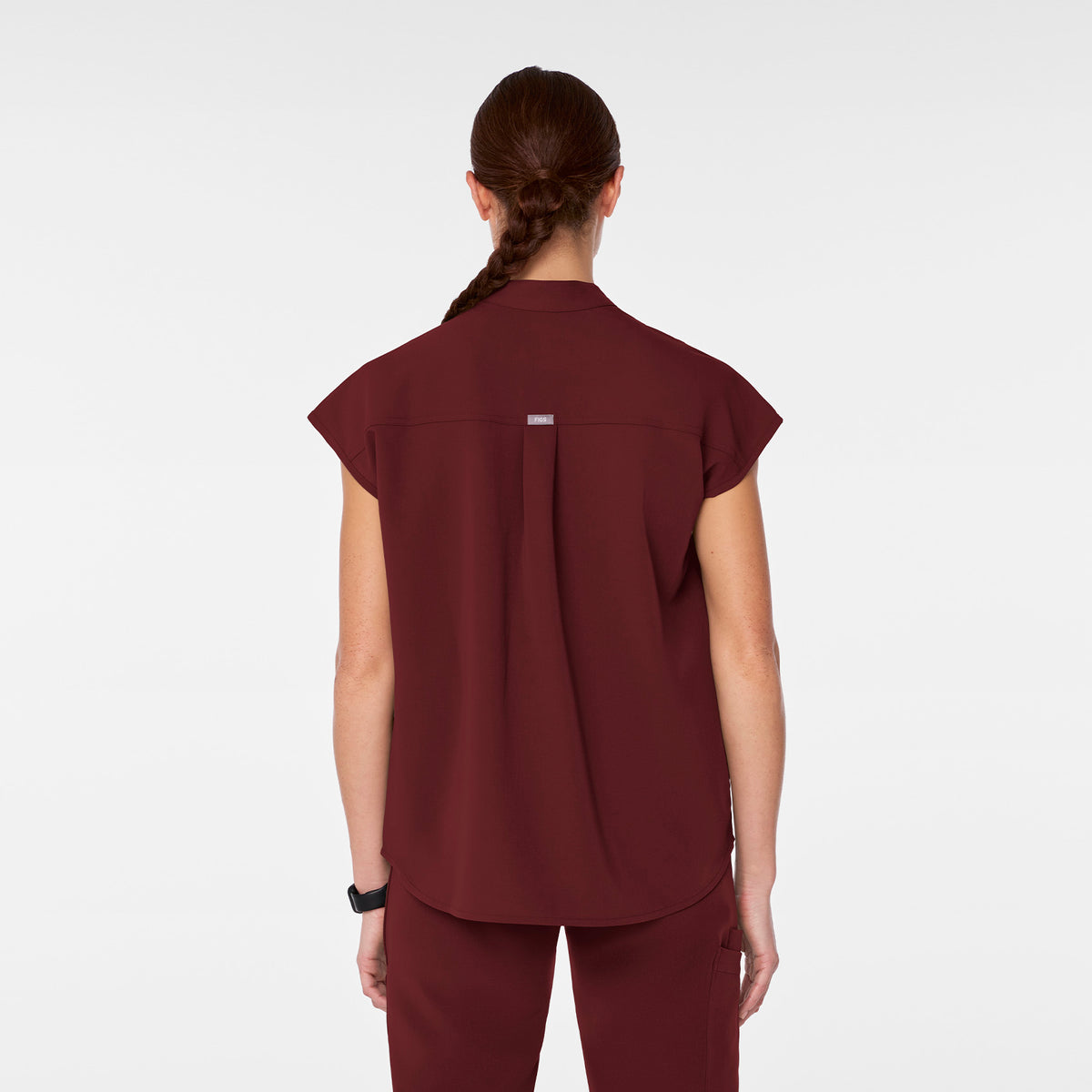 Rafaela Oversized Scrub Top™ - Burgundy
