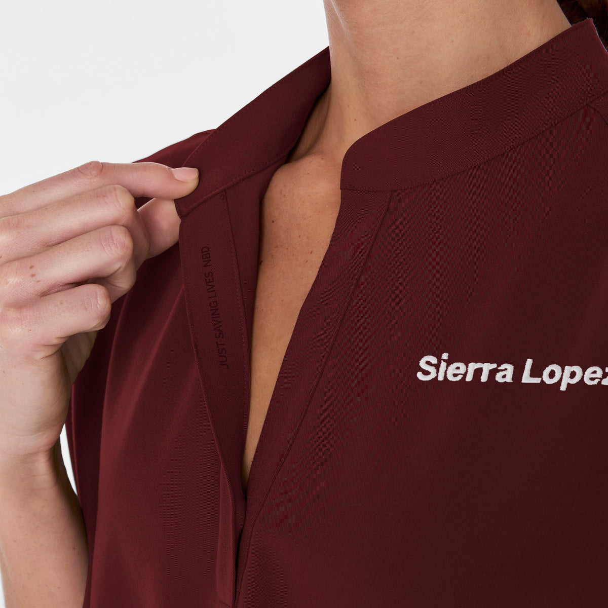 Rafaela Oversized Scrub Top™ - Burgundy