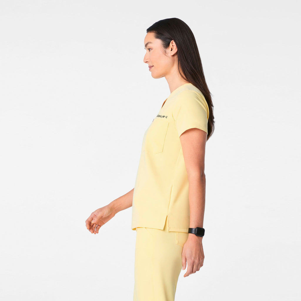 Catarina Scrub Top™ - Butter Yellow