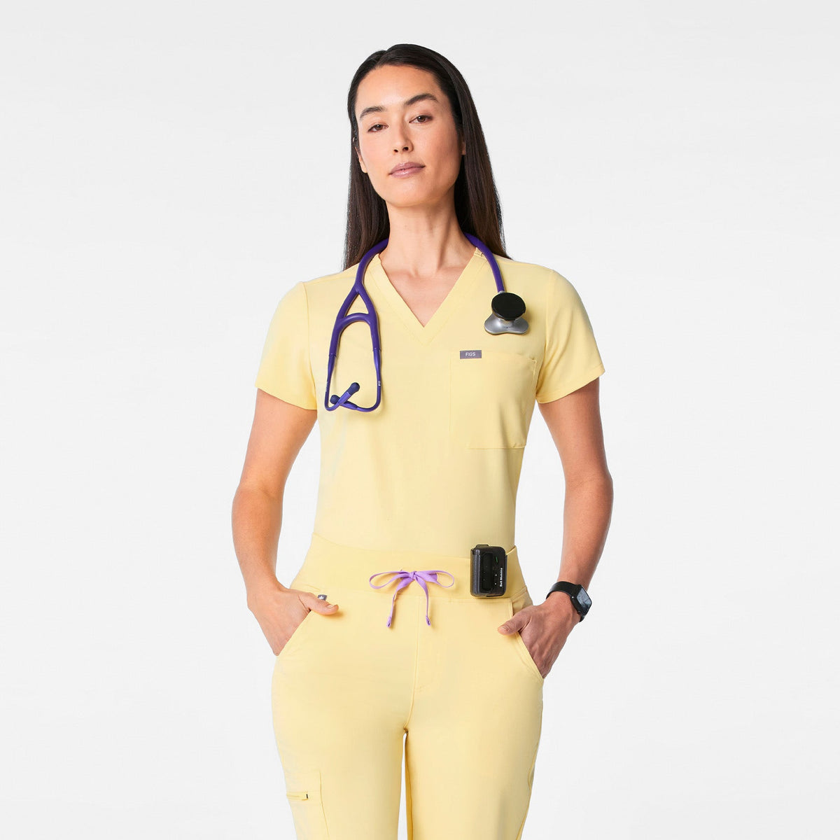 Catarina Scrub Top™ - Butter Yellow