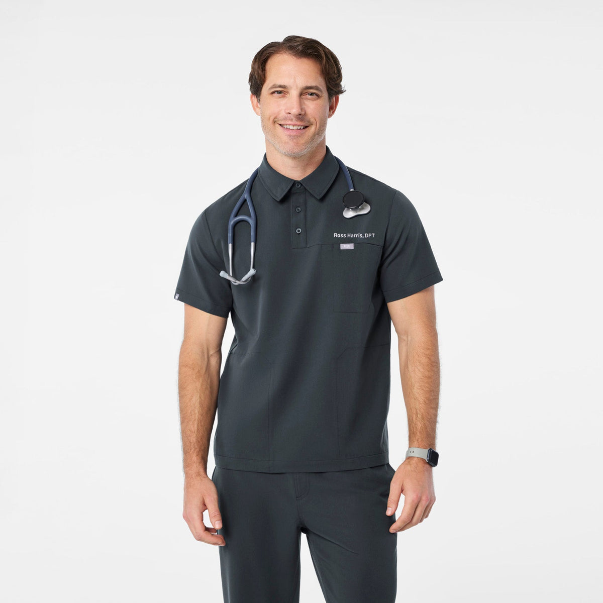 Eugene Polo Scrub Top - Dark Harbor