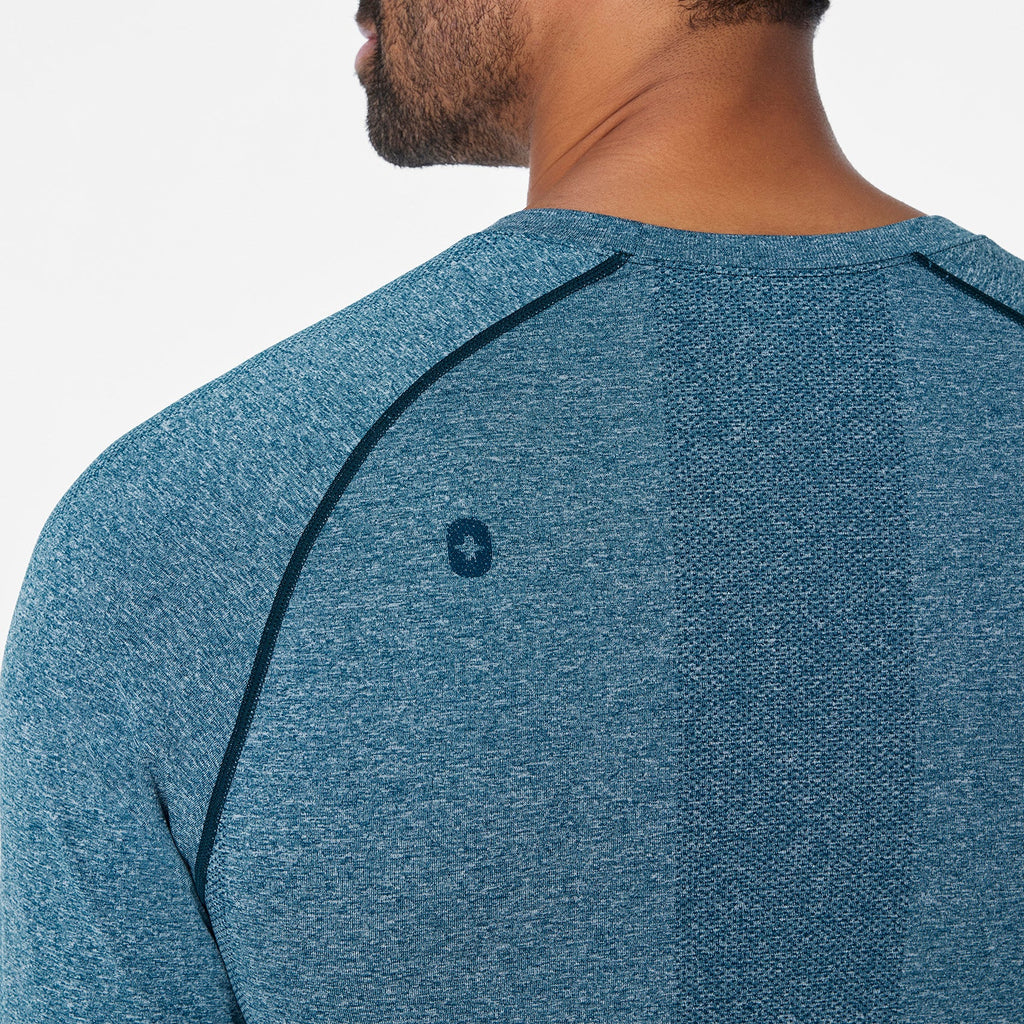 Makato Seamless Long-Sleeve Underscrub - Deep Reef