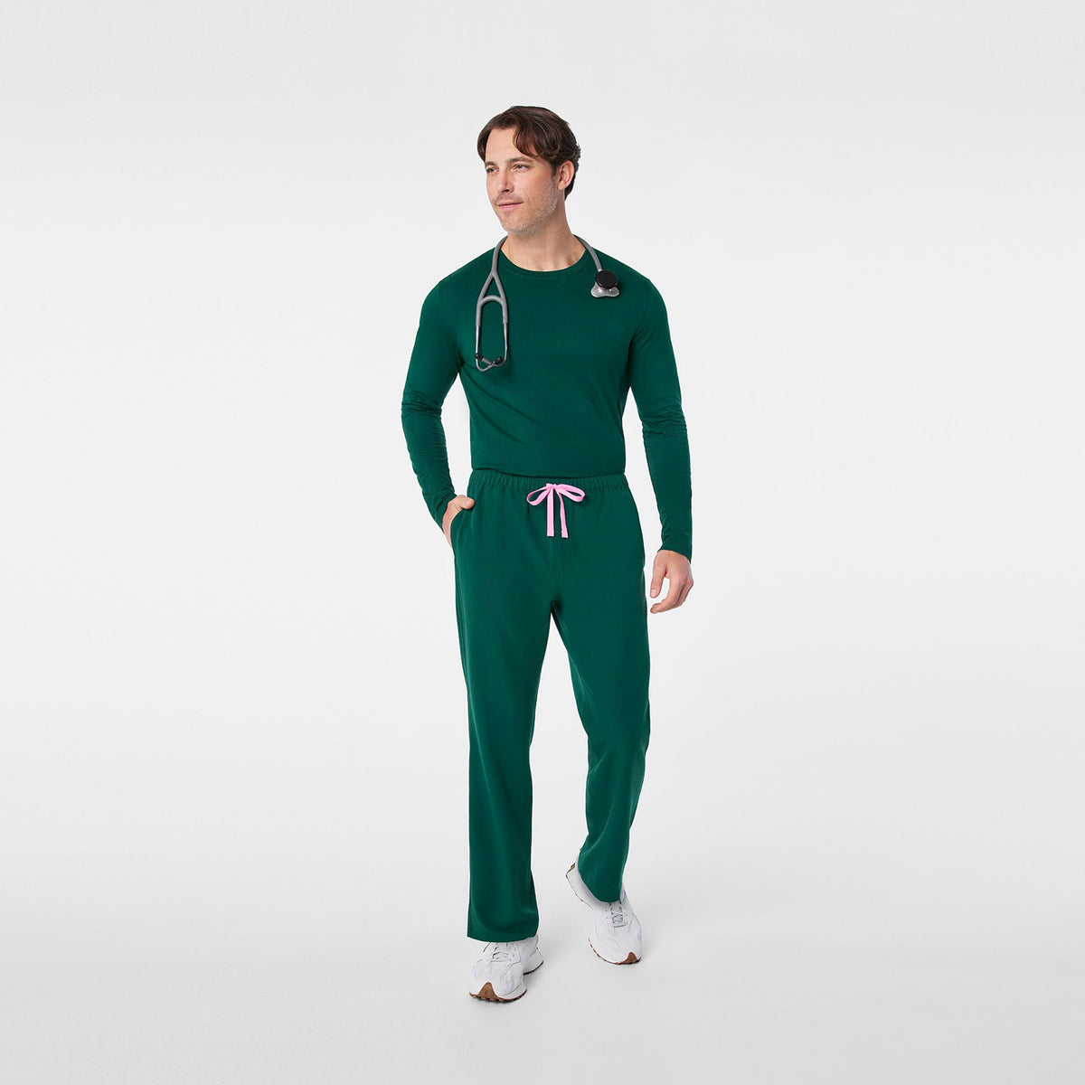 Supersoft Long-Sleeve Underscrub - Forest Green