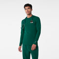 Thomas Ribbed Long-Sleeve Underscrub - Forest Green