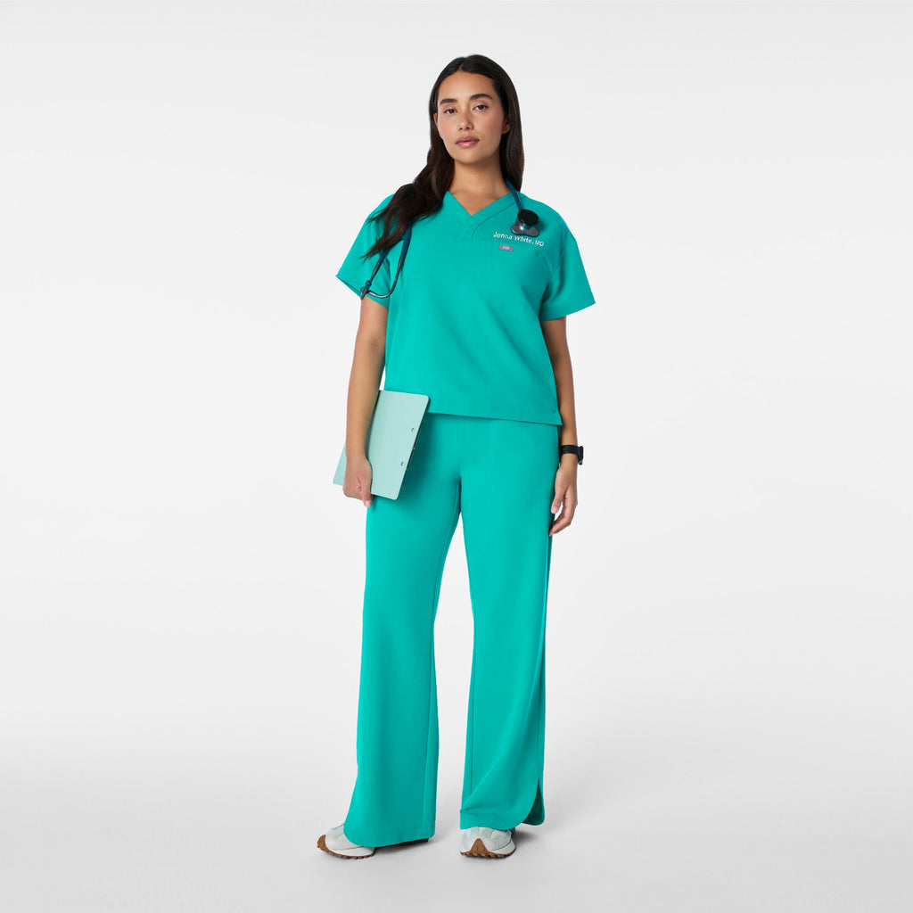 Pagosa Relaxed Scrub Top - Lagoon