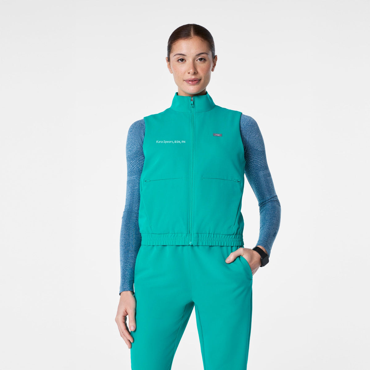 Sydney Scrub Vest - Lagoon
