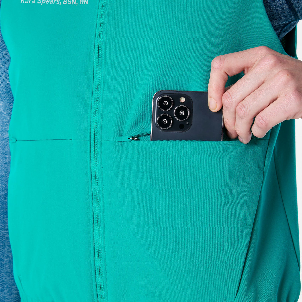 Sydney Scrub Vest - Lagoon