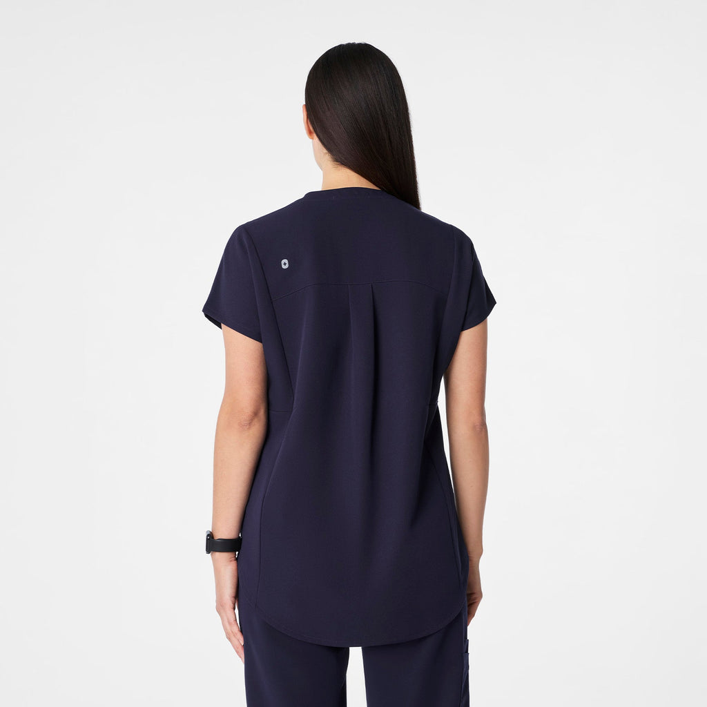 Addison Tunic Scrub Top - Navy