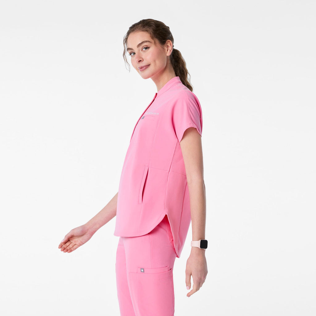 Montex Relaxed Scrub Top - Sunrise Pink